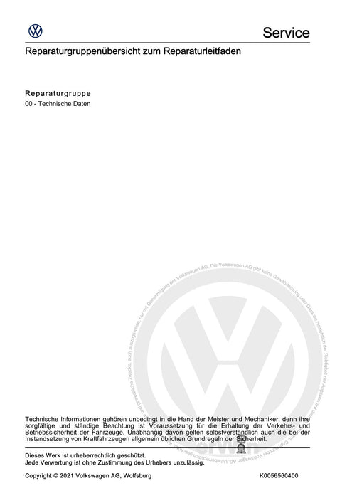 Caddy (2011 - 2015) Caddy-Caddy Maxi Reparaturanleitung Ratgeber Auf- und Ablastung