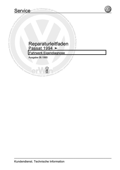 Passat (1994 - 1997) Passat-Passat Variant Reparaturanleitung Fahrwerk Eigendiagnose