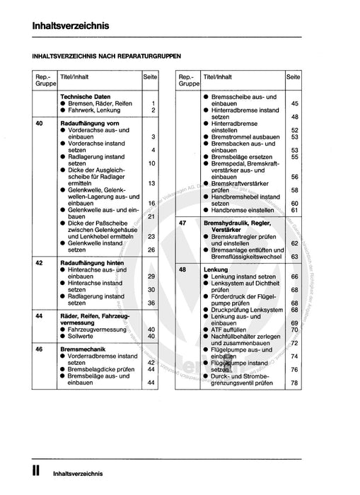 LT (1975 - 1996) Reparaturanleitung Fahrwerk Allradantrieb