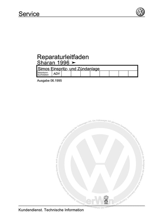 Sharan (1995 - 2010) Reparaturanleitung Simos Einspritz- und Zündanlage