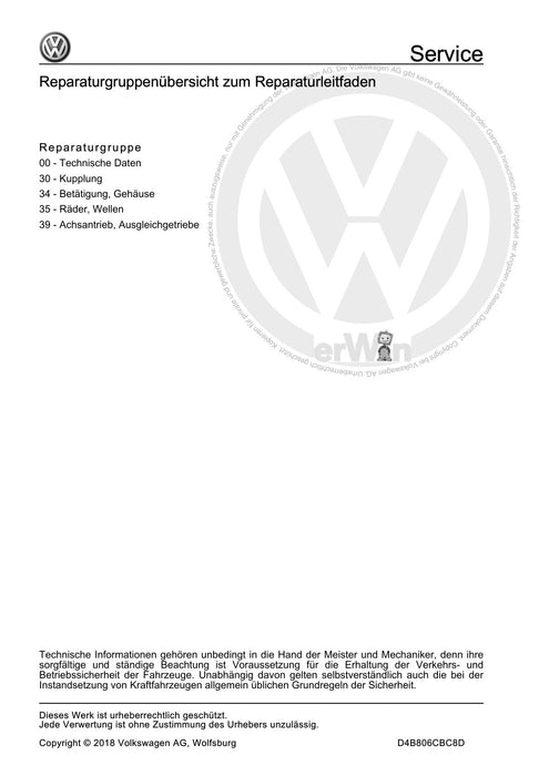 Golf VII (2013+2020)+Golf-Variant-Sportsvan Reparaturanleitung Eingebautes 5 Gang Schaltgetriebe 0AF