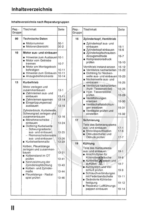 Jetta (1980 - 1988) Jetta Reparaturanleitung 1,5- und 1,6-l-Dieselmotor, Mechanik CK,CR,CY,JK