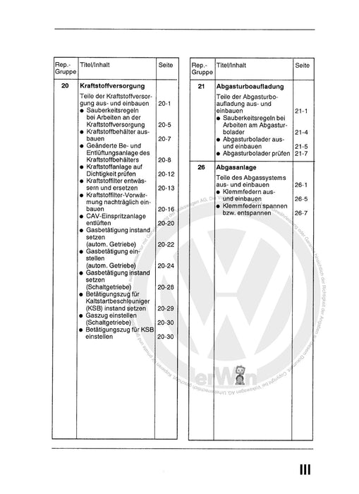 Jetta (1980 - 1988) Jetta Reparaturanleitung 1,5- und 1,6-l-Dieselmotor, Mechanik CK,CR,CY,JK