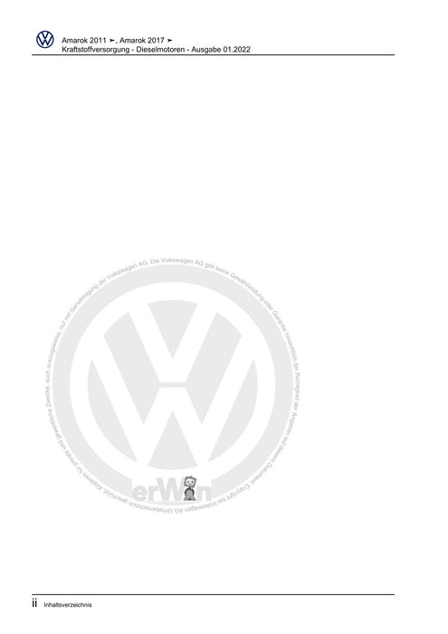 Amarok (2011+) Reparaturanleitung Kraftstoffversorgung - Dieselmotoren