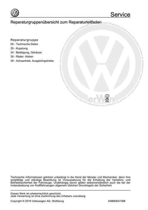 Golf VII (2013+2020)+Golf-Variant-Sportsvan Reparaturanleitung Eingebautes 5 Gang-Schaltgetriebe 0A4