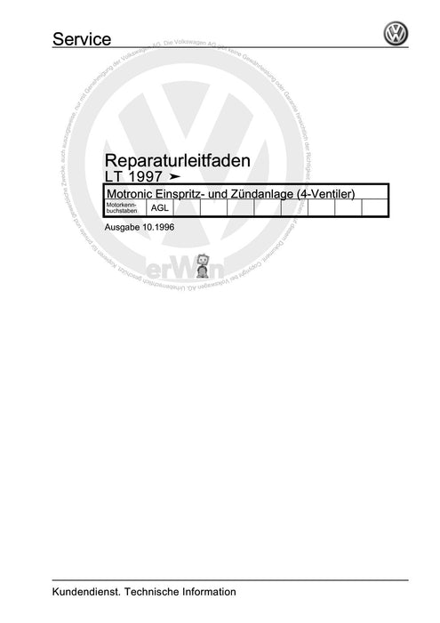 LT (1996 - 2006) Reparaturanleitung Motronic Einspritz- und Zündanlage (4-Ventiler)
