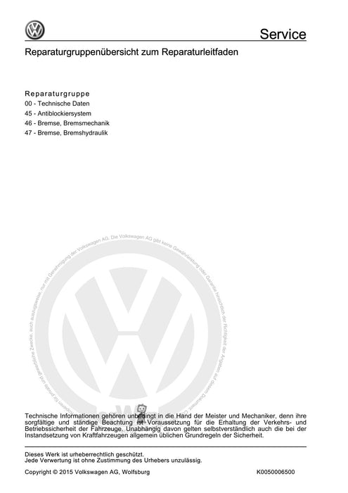 LT (1996 - 2006) Reparaturanleitung Bremsanlagen