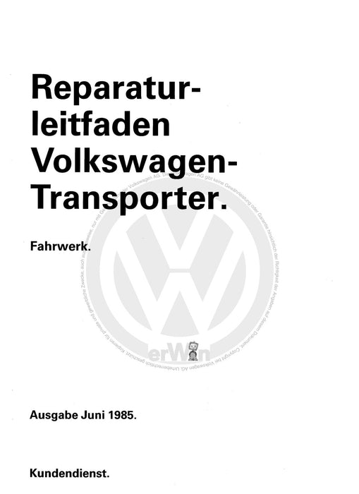 Typ 2 (1980 - 1992) Reparaturanleitung Fahrwerk