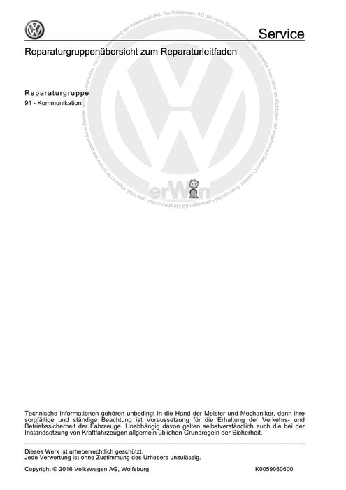 Scirocco (2008 - 2015) Reparaturanleitung Kommunikation