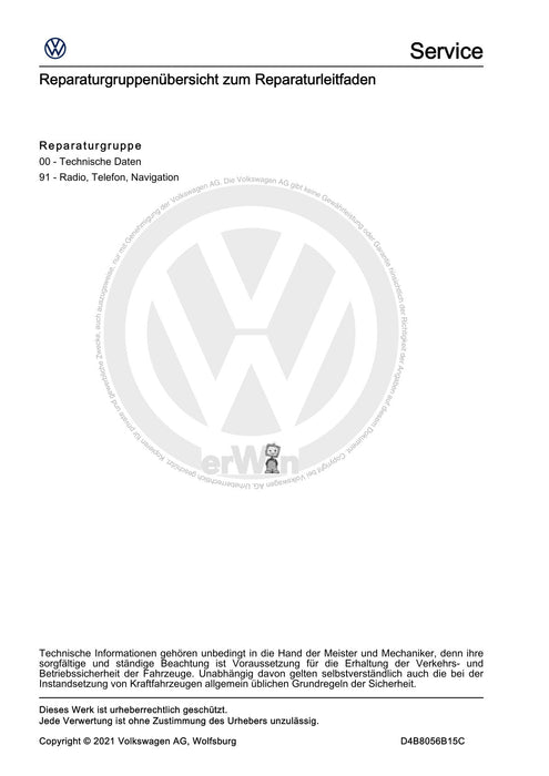 Caddy (2016 - 2020 ) Reparaturanleitung Kommunikation