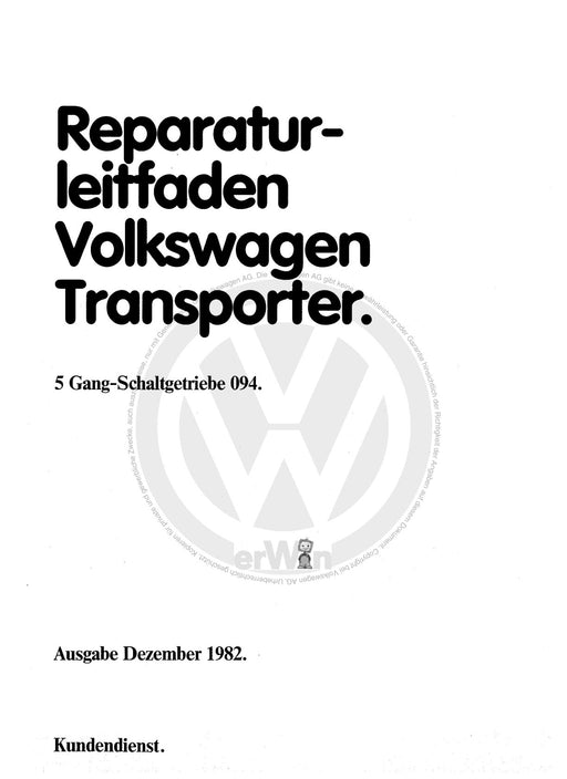 Typ 2 (1968 - 1979) Reparaturanleitung 5-Gang-Schaltgetriebe 094