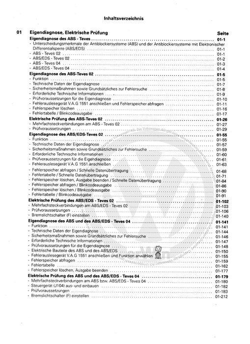 Corrado (1988 - 1995) Reparaturanleitung Fahrwerk Eigendiagnose