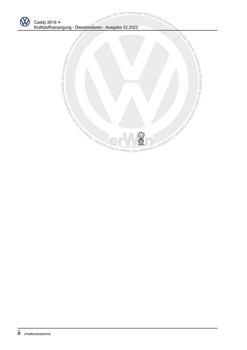 Caddy (2016 - 2020 ) Reparaturanleitung Kraftstoffversorgung - Dieselmotoren