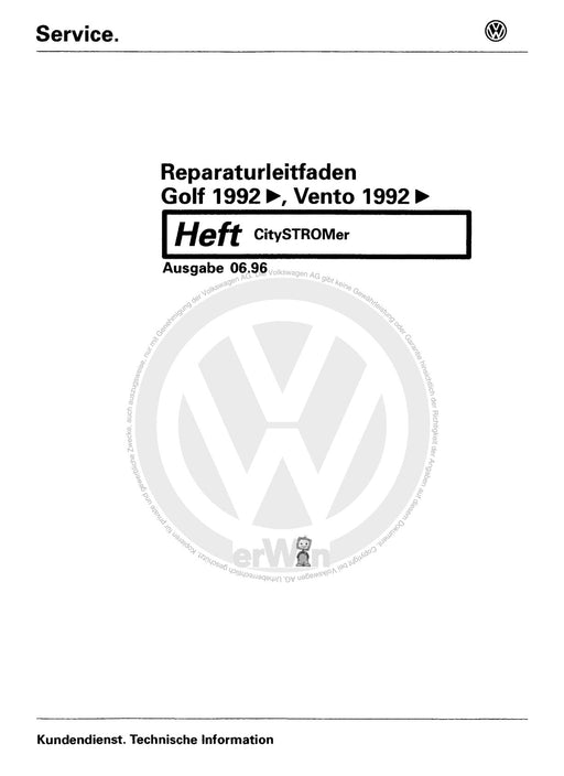 Golf Cabriolet (1994 - 2002) Reparaturanleitung Citystromer