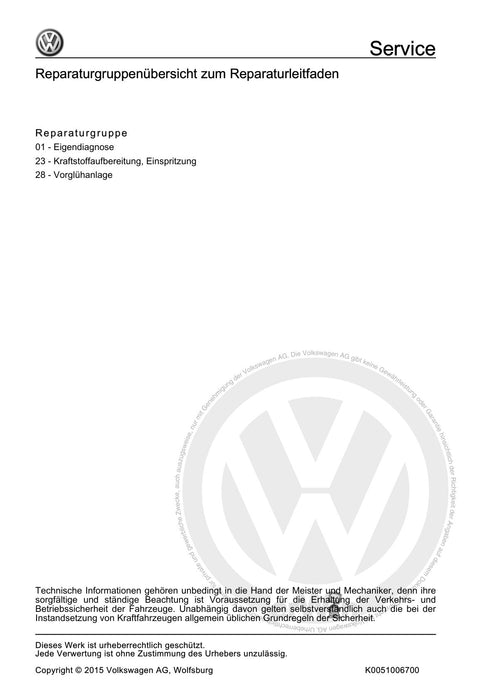 Bora (1999 - 2006) Bora-Bora Variant Reparaturanleitung Direkteinspritz- und Vorglühanlage mit Verteilerpumpe bis 04.99