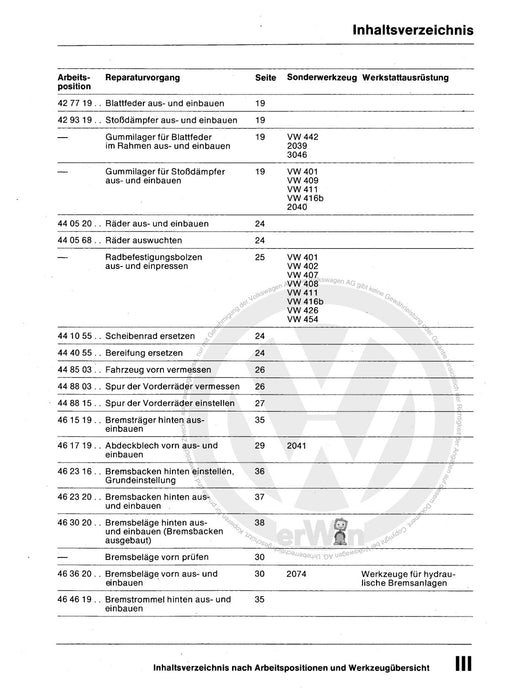 LT (1975 - 1996) Reparaturanleitung Fahrwerk LT 40-45-50