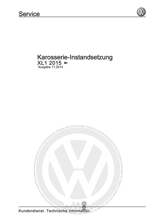 XL1 (2012+) Reparaturanleitung Karosserie-Instandsetzung