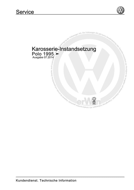 Polo (1995 - 2002) Polo Reparaturanleitung Karosserie-Instandsetzung