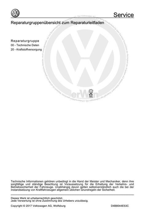 Golf VII (2013+2020)+Golf-Variant-Sportsvan Reparaturanleitung Kraftstoffversorgung - Dieselmotoren