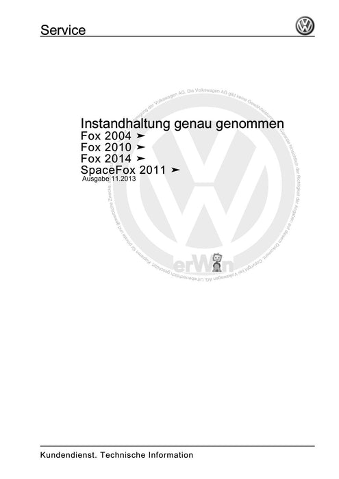 FOX (2004+) Maintenance handbook (IGG) Instandhaltung genau genommen