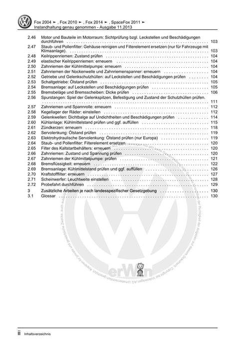 FOX (2004+) Maintenance handbook (IGG) Instandhaltung genau genommen