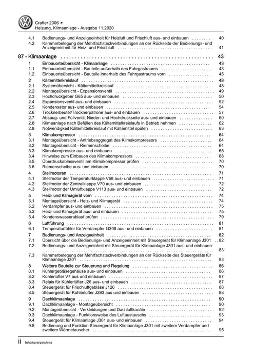 Crafter (2006 - 2016) Reparaturanleitung Heizung, Klimaanlage