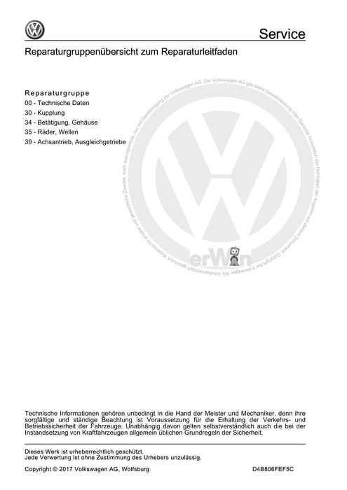 Arteon (2021+) Reparaturanleitung Ausgebautes 6 Gang-Schaltgetriebe 02Q und 0FB