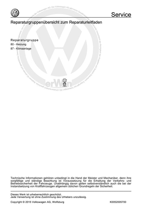 Lupo (1998 - 2006) Reparaturanleitung Heizung, Klimaanlage