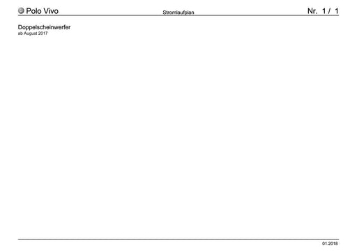 Polo (2010 - 2015) Polo A05 Stromlaufplan Doppelscheinwerfer, ab August 2017