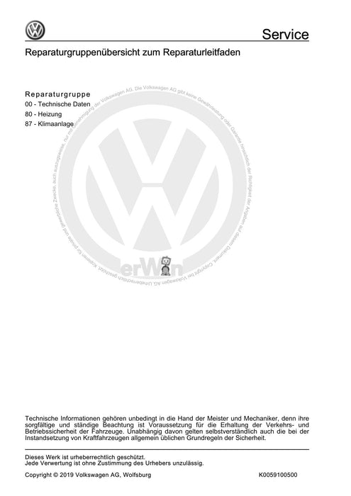 EOS (2006+) Reparaturanleitung Heizung, Klimaanlage