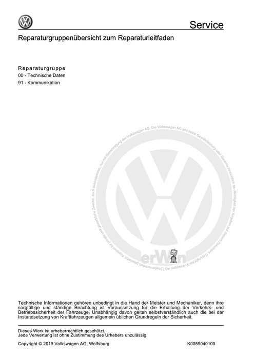 Passat CC (2009) Reparaturanleitung Kommunikation