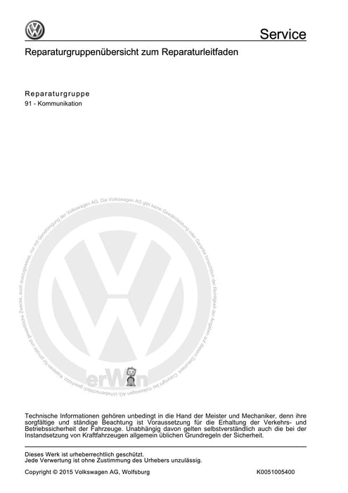 Bora (1999 - 2006) Bora-Bora Variant Reparaturanleitung Kommunikation