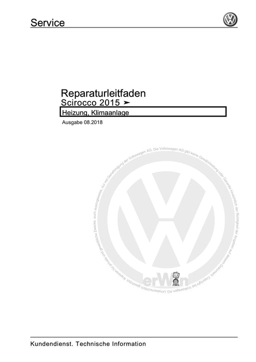Scirocco (2008 - 2015) Reparaturanleitung Heizung, Klimaanlage