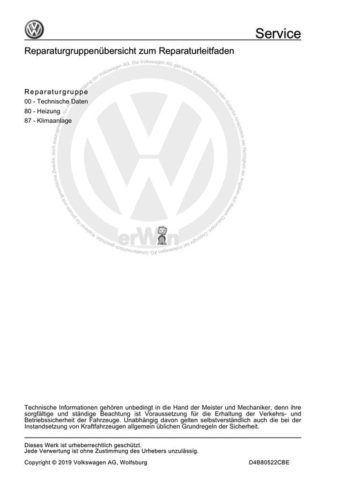 Sharan (2011+) Reparaturanleitung Heizung, Klimaanlage