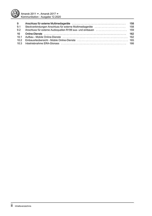Amarok (2011+) Reparaturanleitung Kommunikation