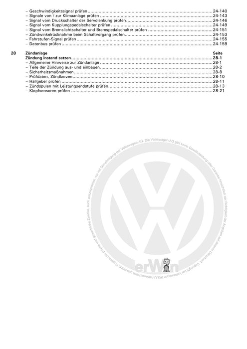 Bora (1999 - 2006) Bora-Bora Variant Reparaturanleitung Motronic Einspritz- und Zündanlage (4 Zylinder Motor) AGN,AGU