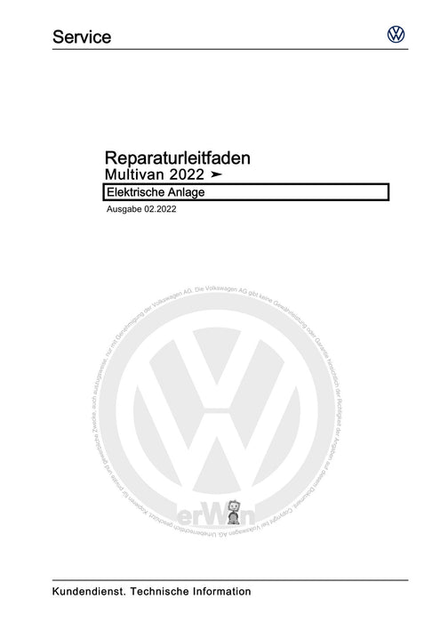 Transporter (2016+) Reparaturanleitung Elektrische Anlage