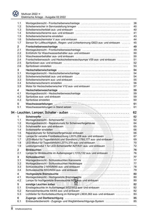 Transporter (2016+) Reparaturanleitung Elektrische Anlage
