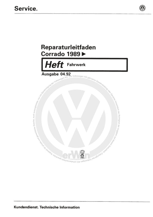 Corrado (1988 - 1995) Reparaturanleitung Fahrwerk