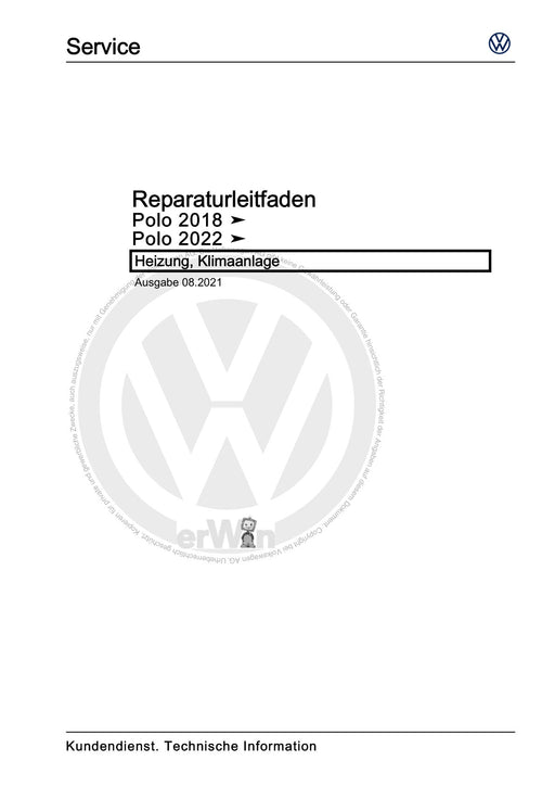 Polo 2022 Reparaturanleitung Heizung, Klimaanlage