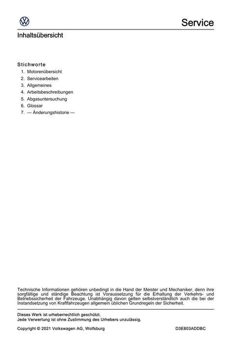 Golf VI (2009 - 2013) Golf-Plus-Cabriolet-Variant Maintenance handbook (IGG) Instandhaltung genau genommen