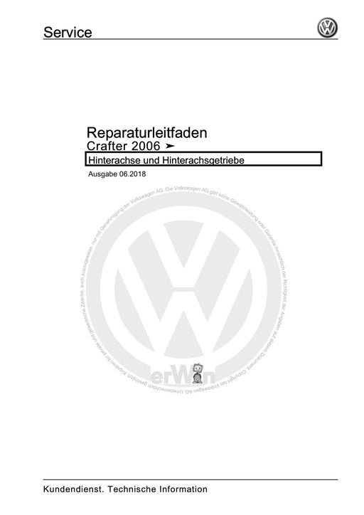 Crafter (2006 - 2016) Reparaturanleitung Hinterachse und Hinterachsgetriebe