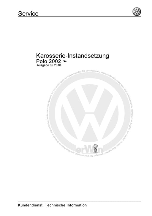 Polo (2002 - 2005) Polo Reparaturanleitung Karosserie-Instandsetzung