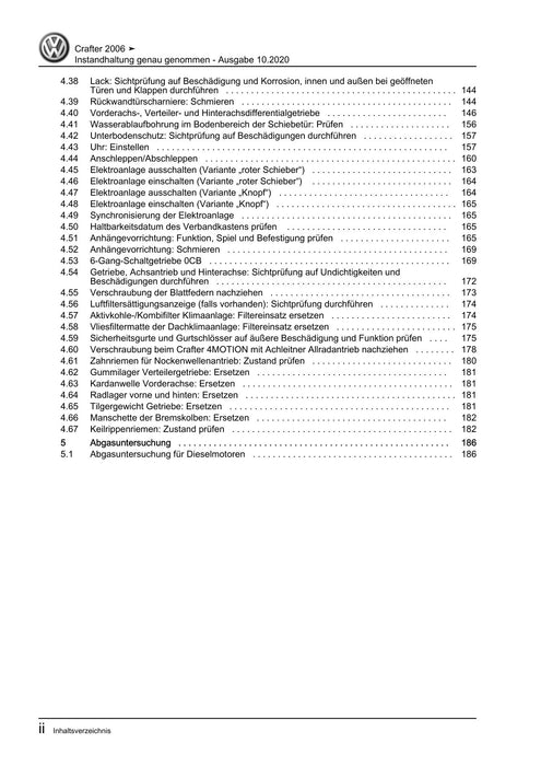 Crafter (2006 - 2016) Maintenance handbook (IGG) Instandhaltung genau genommen