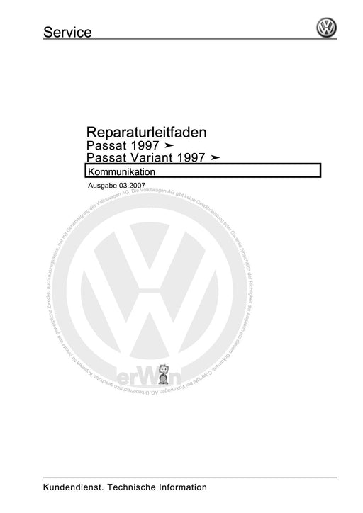 Passat (1997 - 2005) Passat-Passat Variant Reparaturanleitung Kommunikation