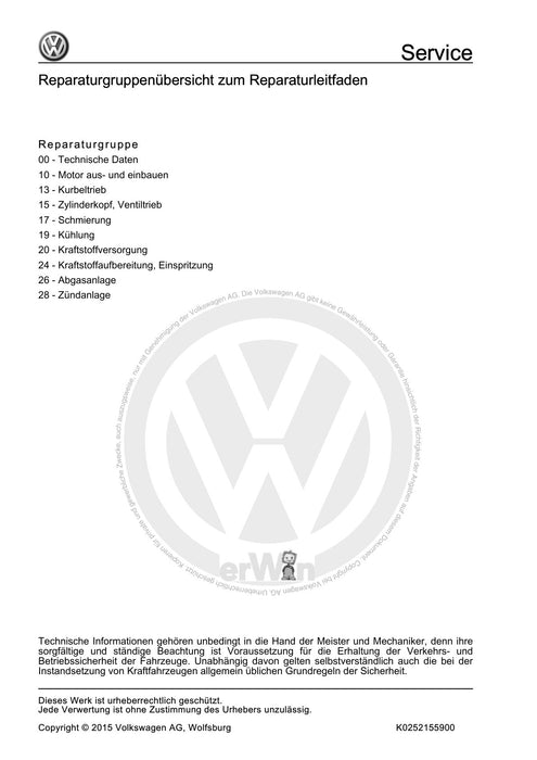 Lupo (1998 - 2006) Reparaturanleitung 4-Zyl. Einspritzmotor (1,6 l-Motor, 4-Ventiler)