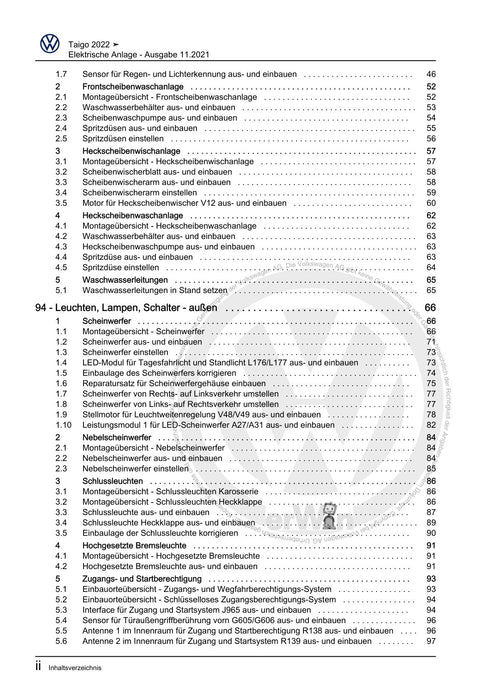 T-Cross (2019+) Reparaturanleitung Elektrische Anlage