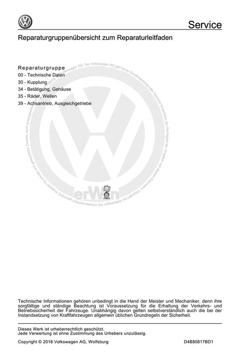 Jetta (2014+) Reparaturanleitung 5 Gang-Schaltgetriebe 0A4
