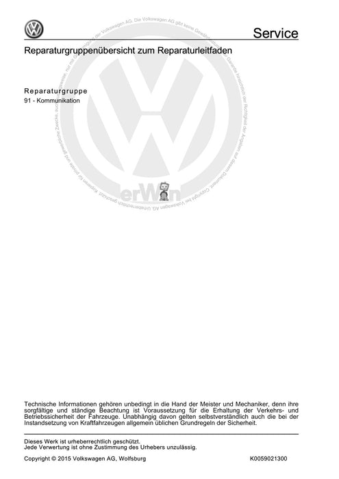 Passat (2005 - 2008) Passat-Passat Variant Reparaturanleitung Kommunikation