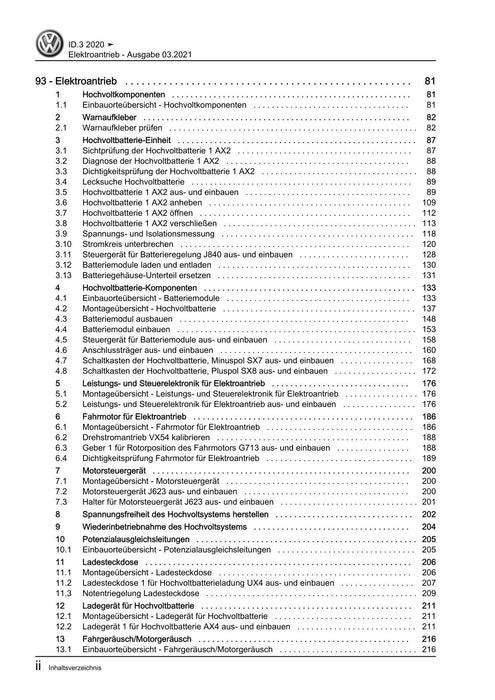 ID.3 (2020+) Reparaturanleitung Elektroantrieb